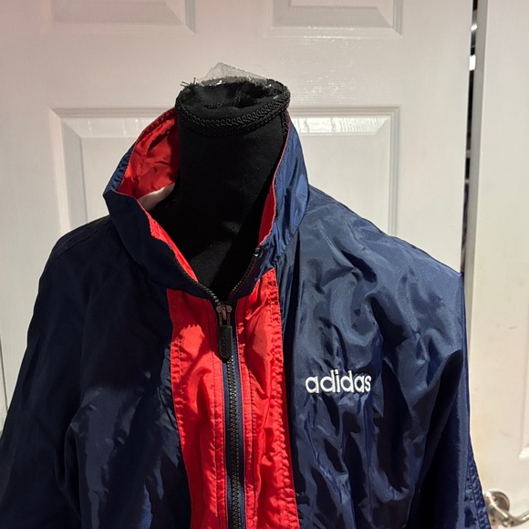 Adidas Navy and Red Men's Jacket - Picture 2 of 6